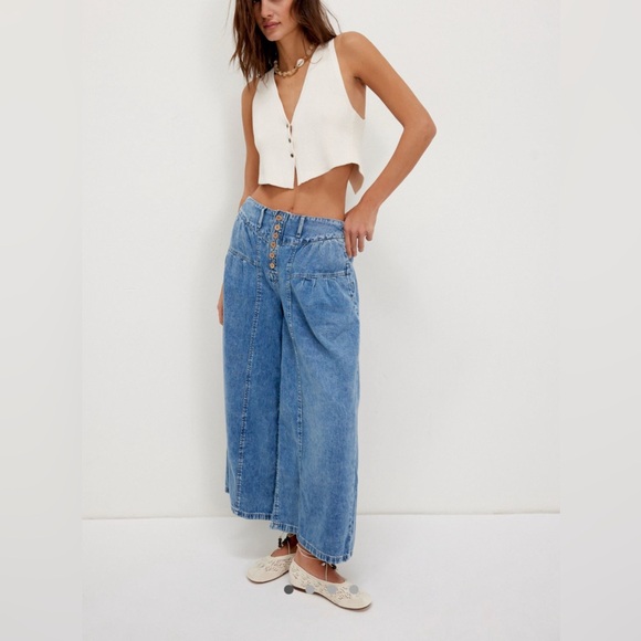 Free People Pants - Free People We The Free Blossom Pull On Jeans sz XL